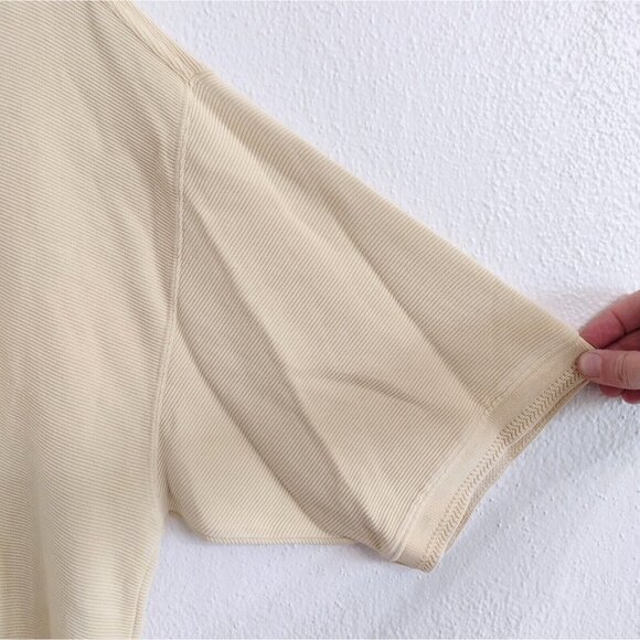 Tommy Bahama Golf Polo Mens L Silk Blend Yellow Ribbed Short Sleeve - Picture 6 of 8